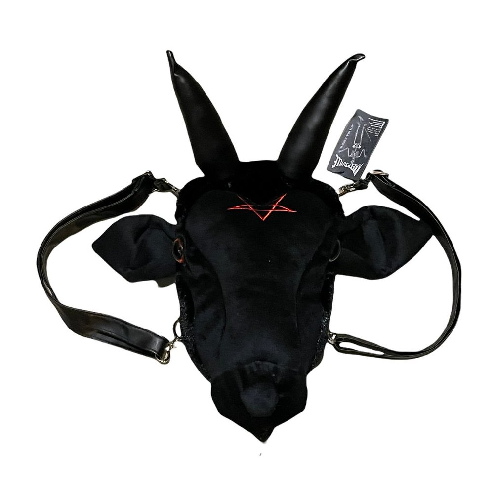 Kreepsville 666 Baphomet plush backpack NWT